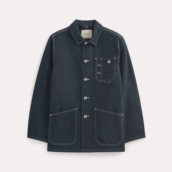 Everlane Jackets & Blazers - Everlane Women's Denim Chore Jacket in Garment-Dyed Navy, Size 2XS, Cotton/Denim